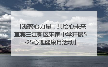 凝聚心力量，共绘心未来 宜宾三江新区宋家中学开展5·25心理健康月活动
