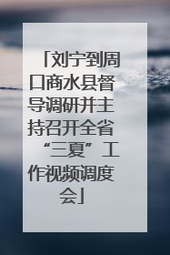 刘宁到周口商水县督导调研并主持召开全省“三夏”工作视频调度会