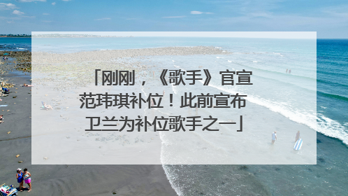 刚刚，《歌手》官宣范玮琪补位！此前宣布卫兰为补位歌手之一