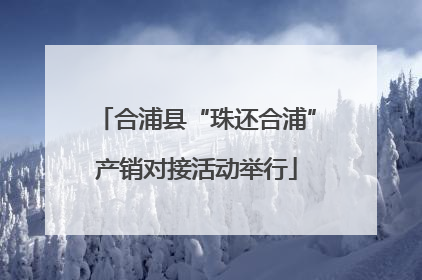 合浦县“珠还合浦”产销对接活动举行