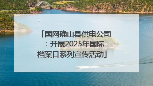 国网确山县供电公司：开展2025年国际档案日系列宣传活动