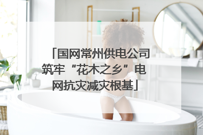 国网常州供电公司筑牢“花木之乡”电网抗灾减灾根基