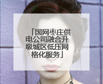 国网枣庄供电公司融合升级城区低压网格化服务