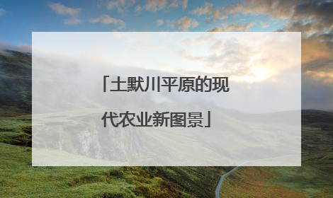 土默川平原的现代农业新图景