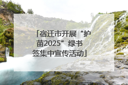 宿迁市开展“护苗2025”绿书签集中宣传活动