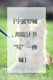 宁波罗城，用设计书“写”一座城