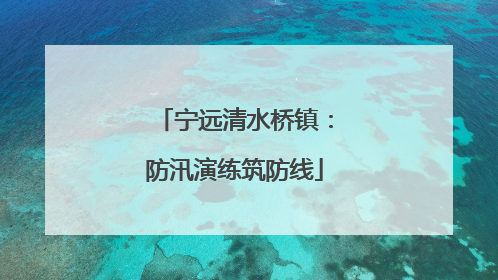 宁远清水桥镇：防汛演练筑防线