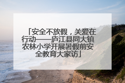 安全不放假，关爱在行动——庐江县同大镇农林小学开展暑假前安全教育大家访