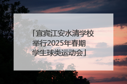 宜宾江安水清学校举行2025年春期学生球类运动会