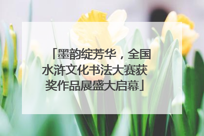 墨韵绽芳华，全国水浒文化书法大赛获奖作品展盛大启幕