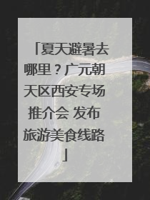 夏天避暑去哪里？广元朝天区西安专场推介会 发布旅游美食线路