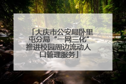 大庆市公安局卧里屯分局“一网三化”推进校园周边流动人口管理服务