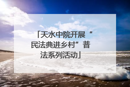 天水中院开展“民法典进乡村”普法系列活动