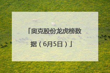 奥克股份龙虎榜数据（6月5日）