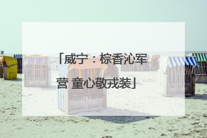威宁：棕香沁军营 童心敬戎装