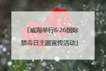 威海举行6·26国际禁毒日主题宣传活动