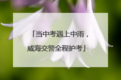 当中考遇上中雨，威海交警全程护考