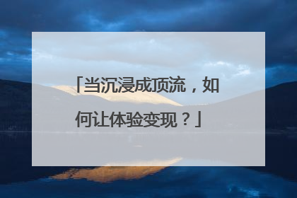 当沉浸成顶流，如何让体验变现？