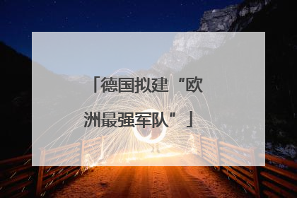 德国拟建“欧洲最强军队”