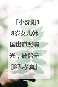 小沈阳18岁女儿韩国出道照曝光，被指撞脸孔孝真