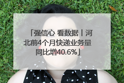 强信心 看数据丨河北前4个月快递业务量同比增40.6%