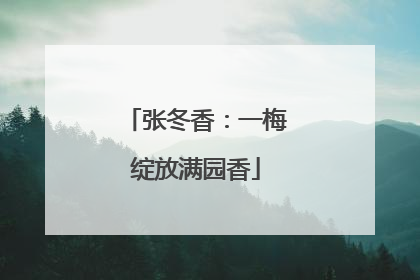 张冬香：一梅绽放满园香