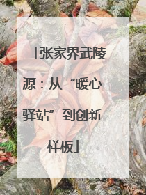 张家界武陵源：从“暖心驿站”到创新样板