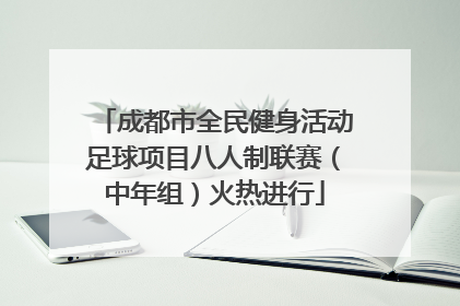 成都市全民健身活动足球项目八人制联赛（中年组）火热进行