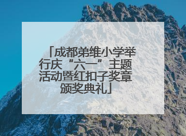 成都弟维小学举行庆“六一”主题活动暨红扣子奖章颁奖典礼