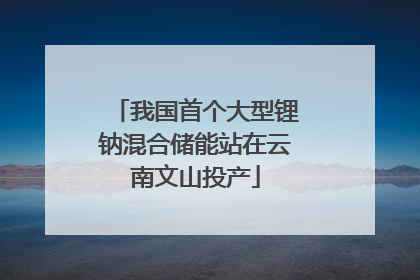 我国首个大型锂钠混合储能站在云南文山投产