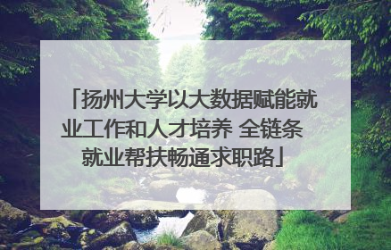 扬州大学以大数据赋能就业工作和人才培养 全链条就业帮扶畅通求职路