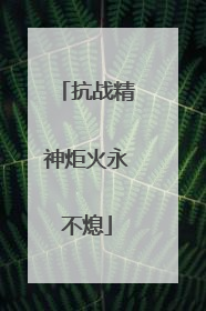 抗战精神炬火永不熄