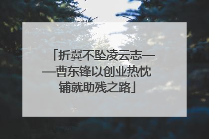折翼不坠凌云志——曹东锋以创业热忱铺就助残之路