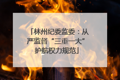 林州纪委监委：从严监督“三重一大” 护航权力规范