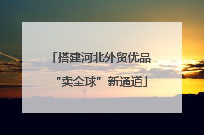 搭建河北外贸优品“卖全球”新通道