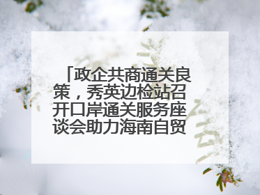 政企共商通关良策，秀英边检站召开口岸通关服务座谈会助力海南自贸港建设