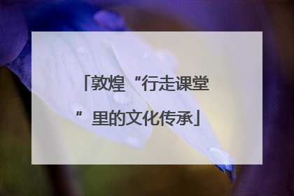 敦煌“行走课堂”里的文化传承