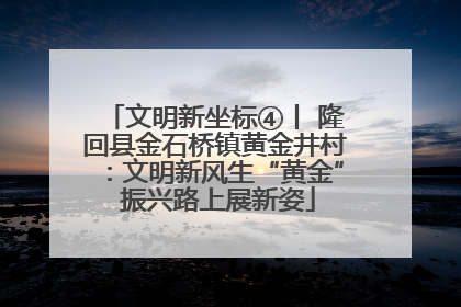文明新坐标④丨 隆回县金石桥镇黄金井村：文明新风生“黄金” 振兴路上展新姿