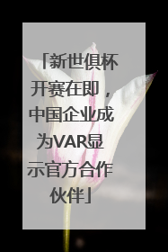 新世俱杯开赛在即，中国企业成为VAR显示官方合作伙伴