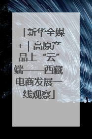 新华全媒+｜高原产品上“云”端——西藏电商发展一线观察