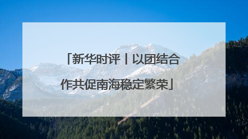 新华时评丨以团结合作共促南海稳定繁荣