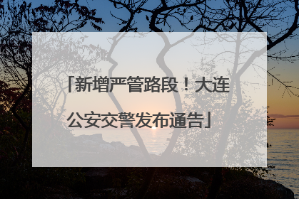 新增严管路段！大连公安交警发布通告