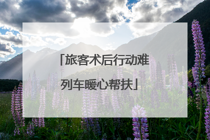 旅客术后行动难 列车暖心帮扶