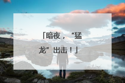 暗夜，“猛龙”出击！