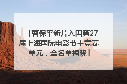 曹保平新片入围第27届上海国际电影节主竞赛单元，全名单揭晓