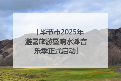 毕节市2025年避暑旅游暨响水滩音乐季正式启动