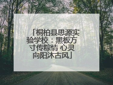 桐柏县思源实验学校：黑板方寸传粽情 心灵向阳沐古风