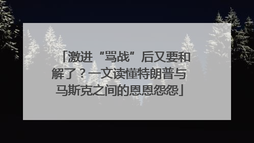 激进“骂战”后又要和解了？一文读懂特朗普与马斯克之间的恩恩怨怨