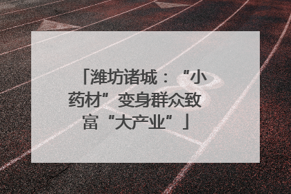 潍坊诸城：“小药材”变身群众致富“大产业”