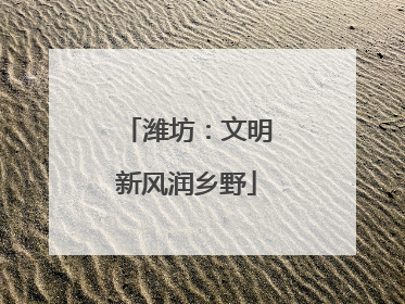 潍坊：文明新风润乡野